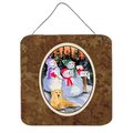 Micasa Snowman With Golden Retriever Aluminium Metal Wall Or Door Hanging Prints MI235845